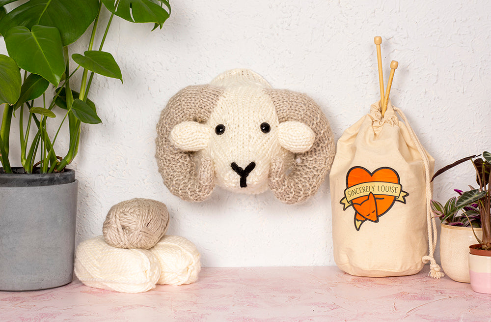 Giant Ram Head Knitting Kit