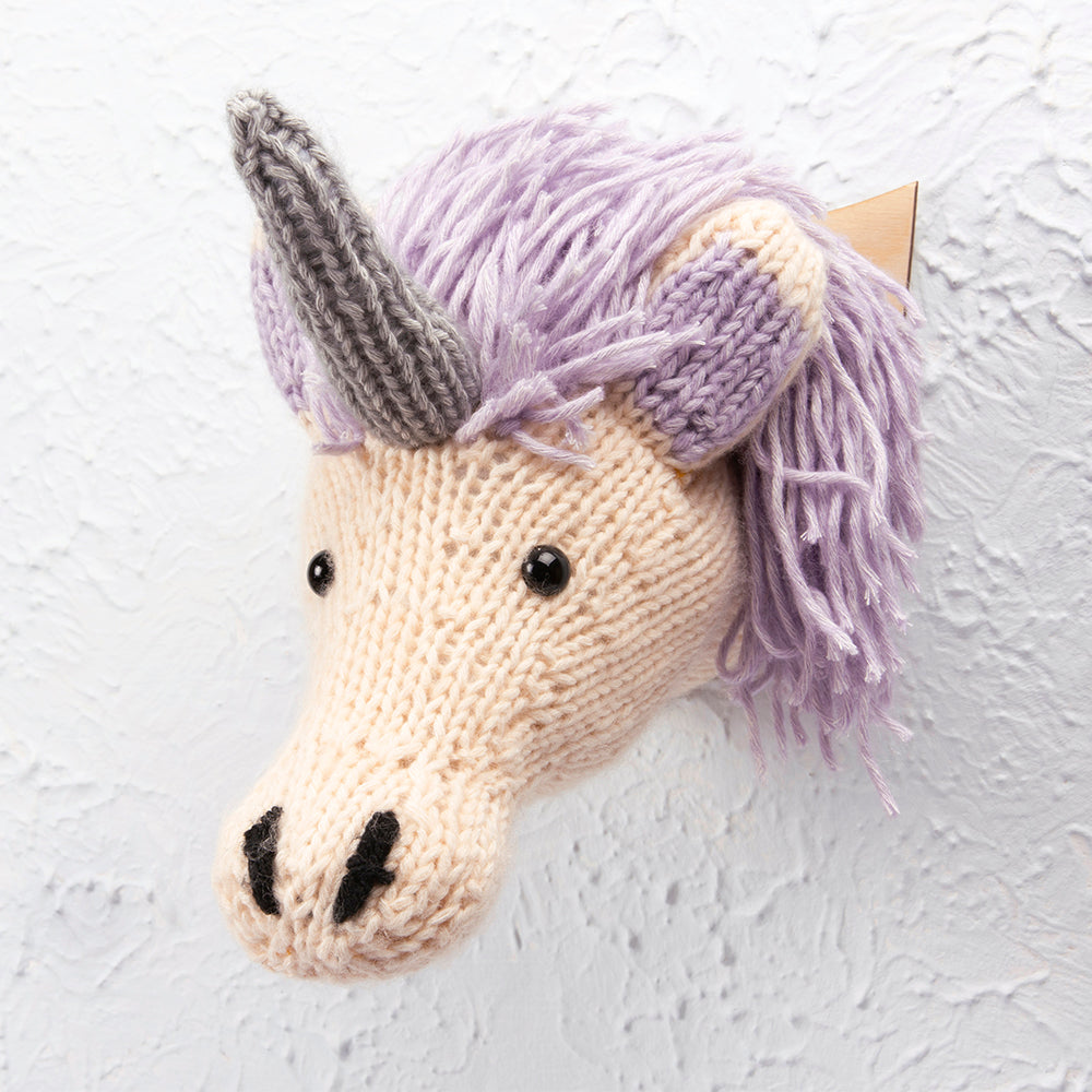 Mini Unicorn Head Knitting Kit