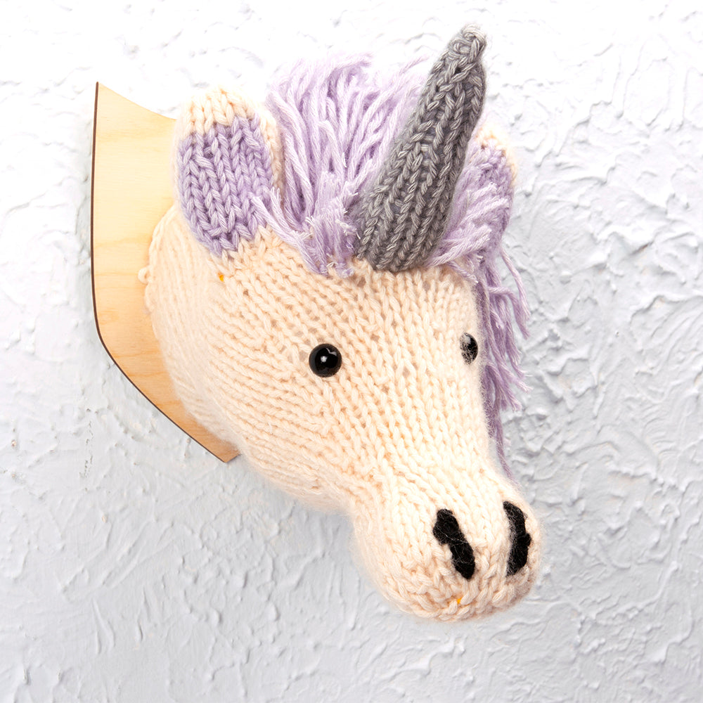 Mini Unicorn Head Knitting Kit