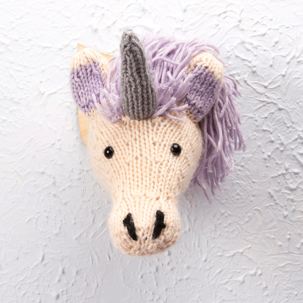 Mini Unicorn Head Knitting Kit