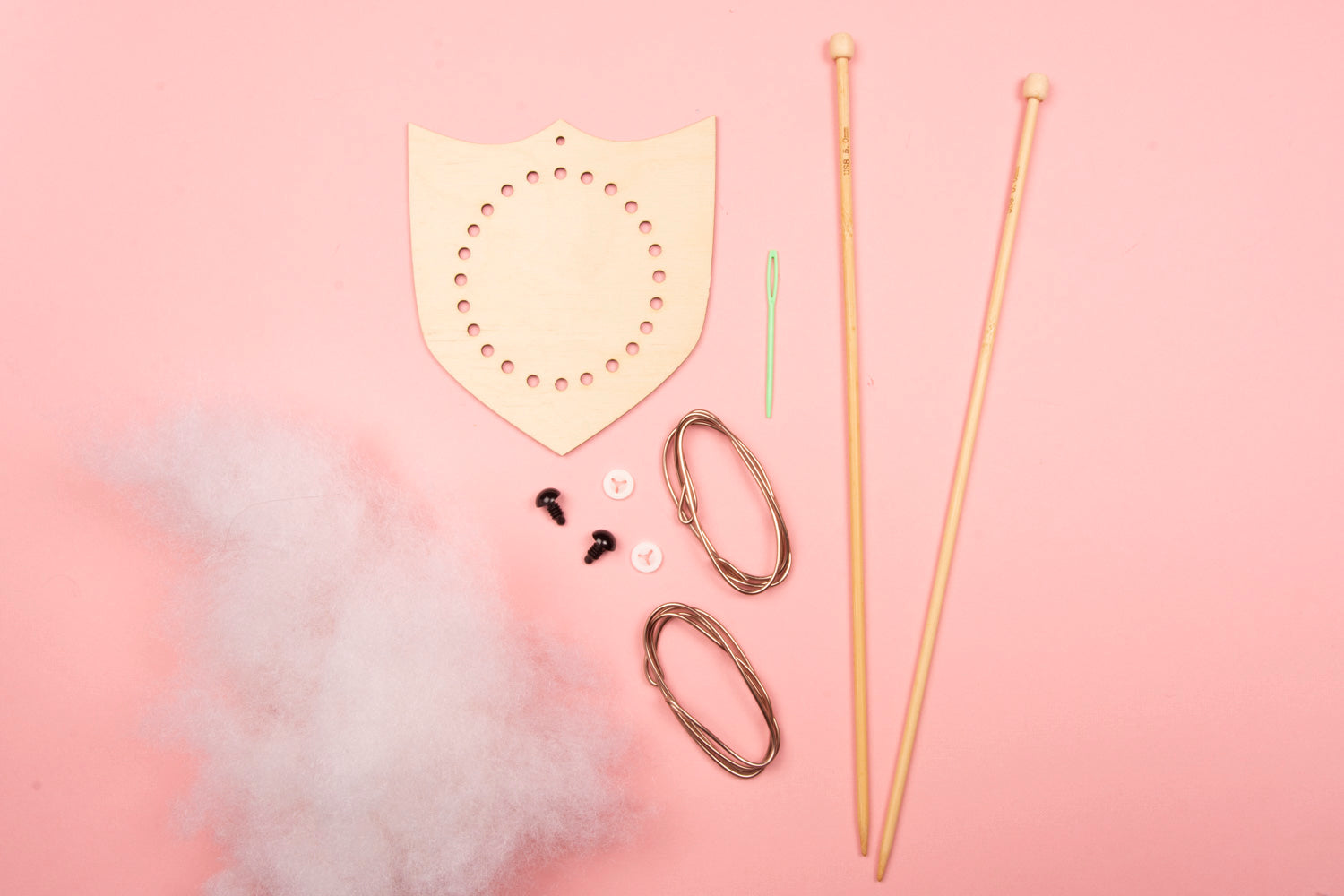 Mini Deer Head Knitting Kit (5889303380125)