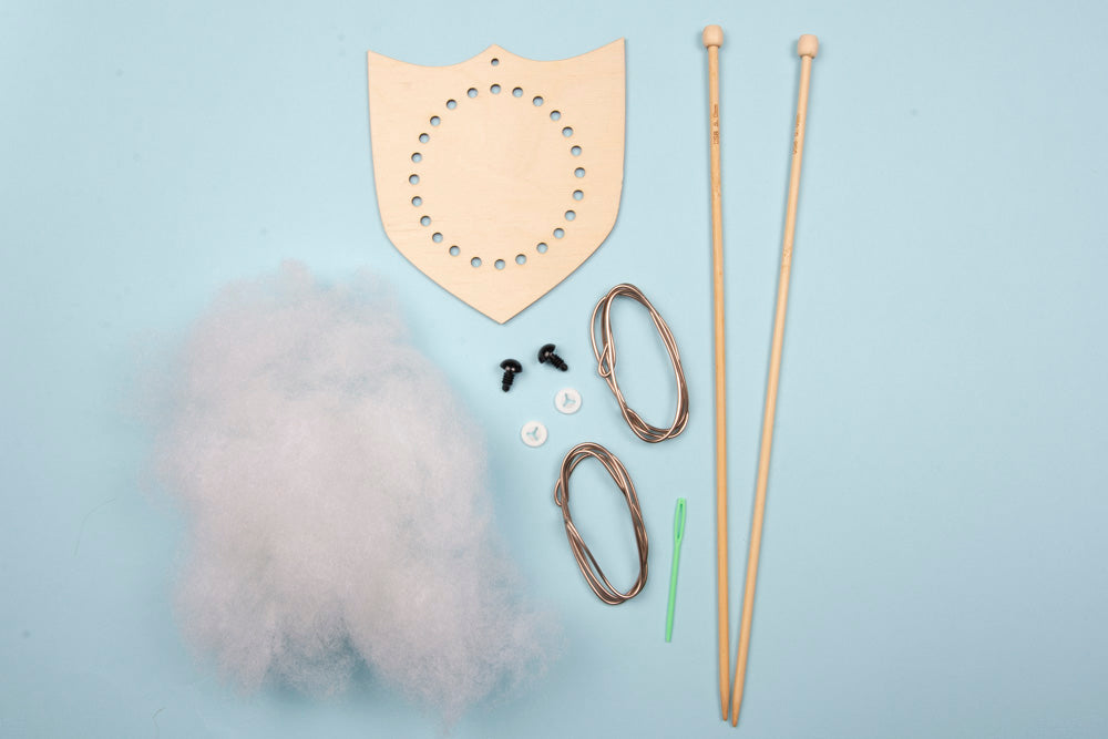 Mini Moose Head Knitting Kit (5889295450269)