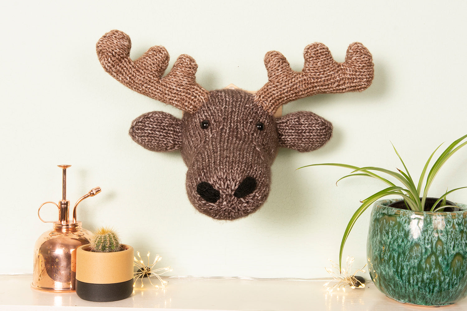 Mini Moose Head Knitting Kit (5889295450269)