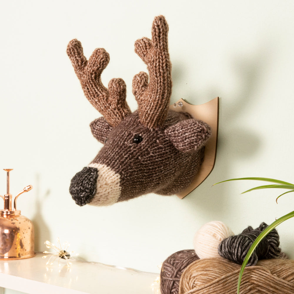 Mini Deer Head Knitting Kit (5889303380125)