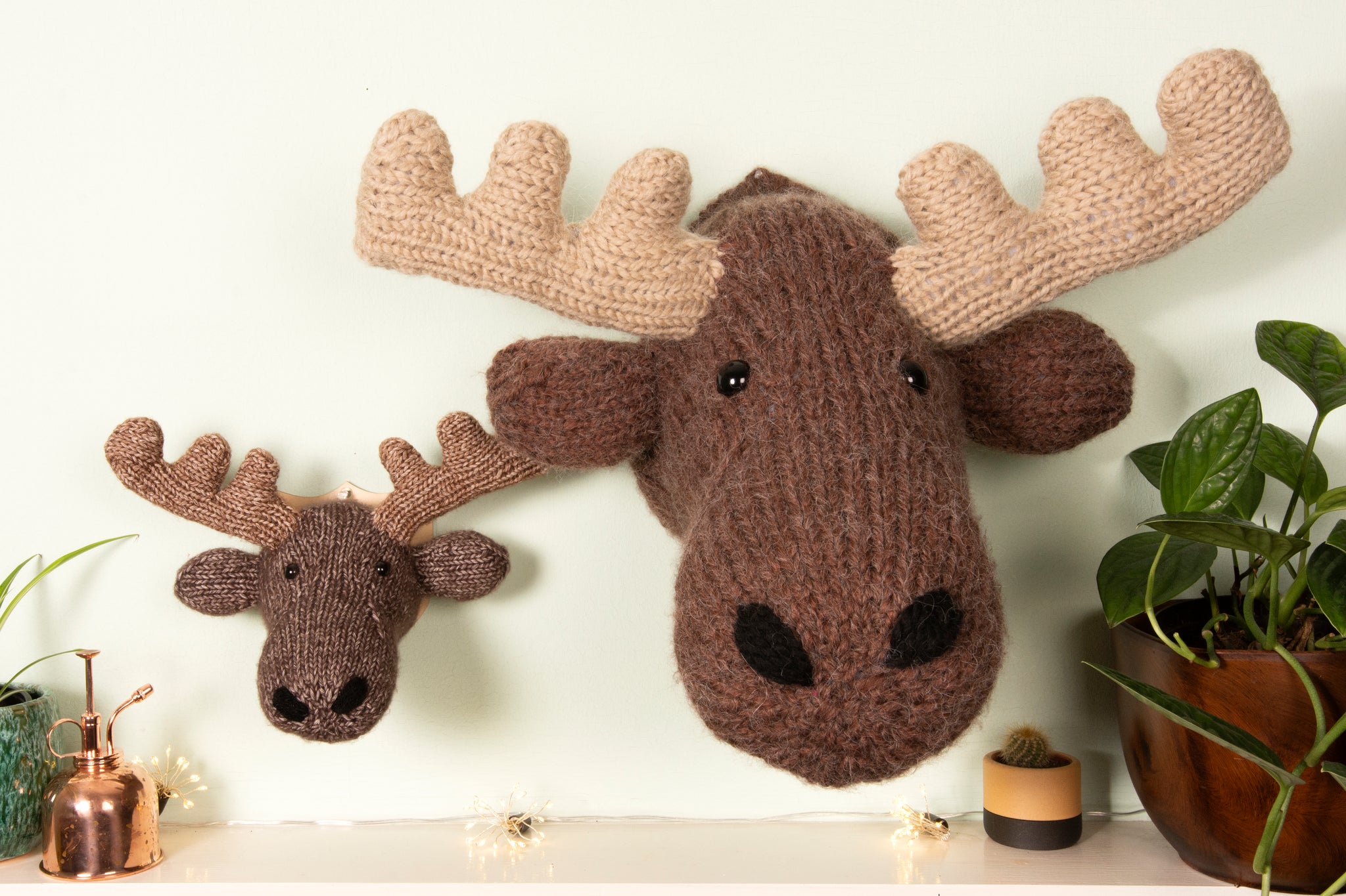 Mini Moose Head Knitting Kit (5889295450269)