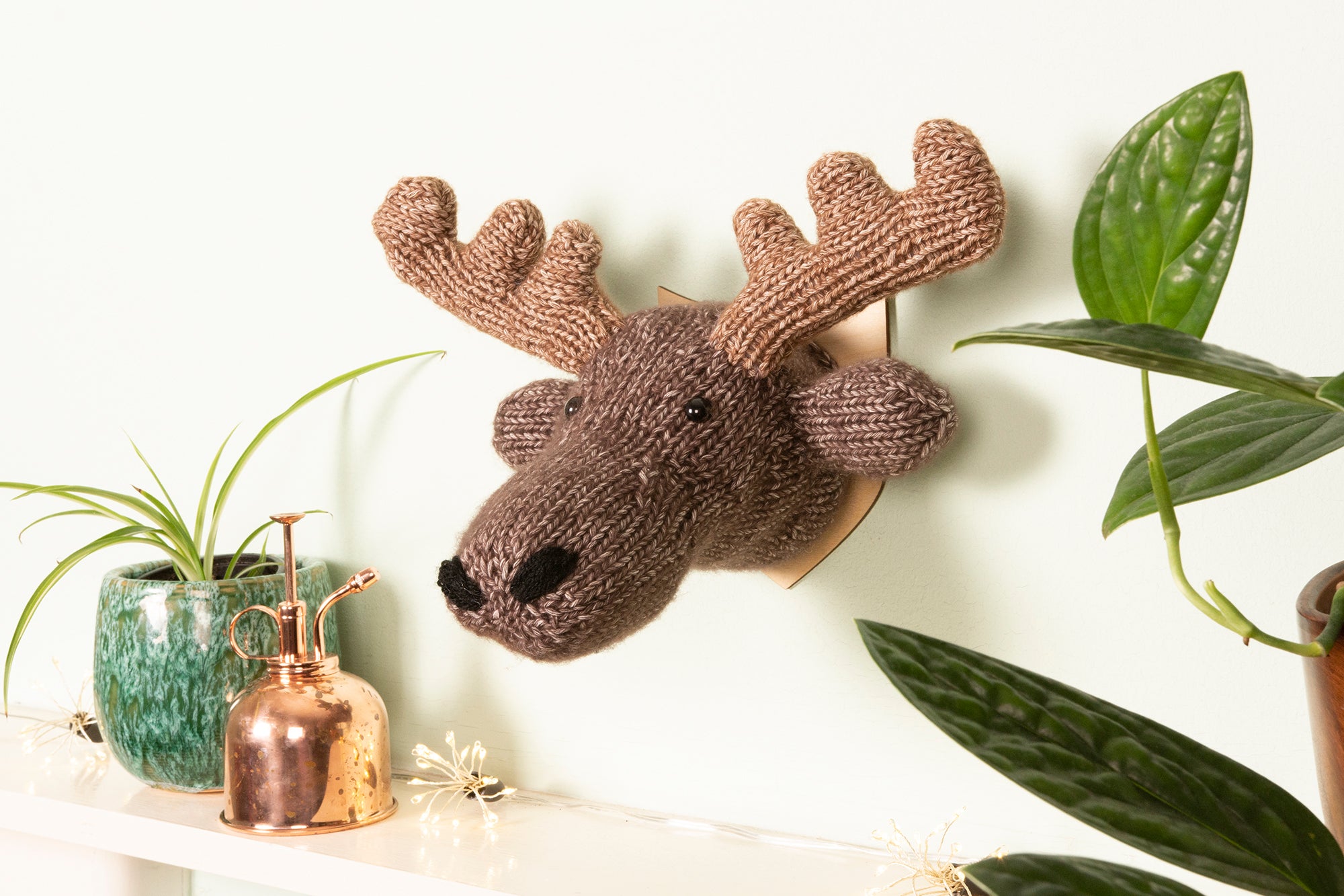 Mini Moose Head Knitting Kit (5889295450269)