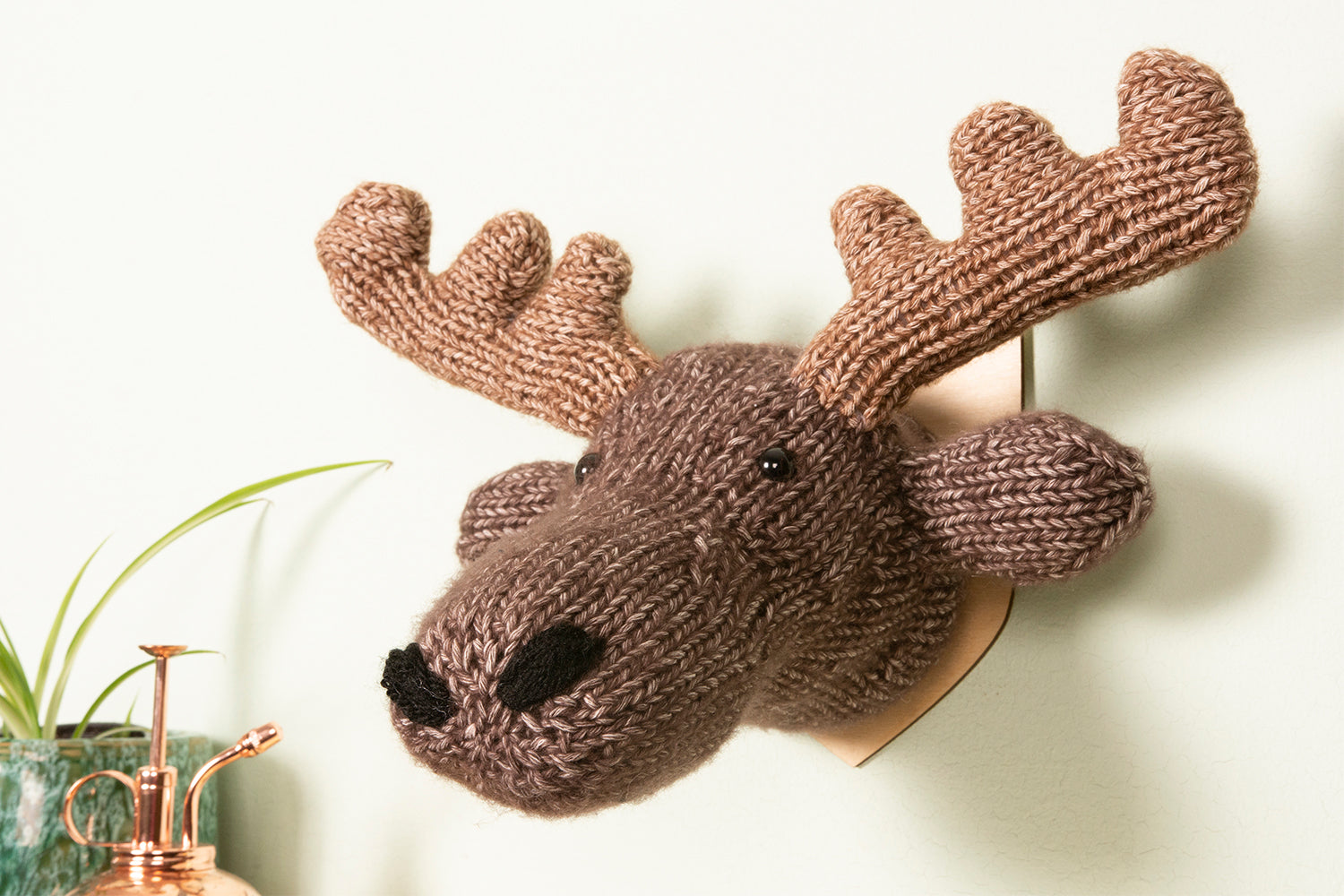 Mini Moose Head Knitting Kit (5889295450269)