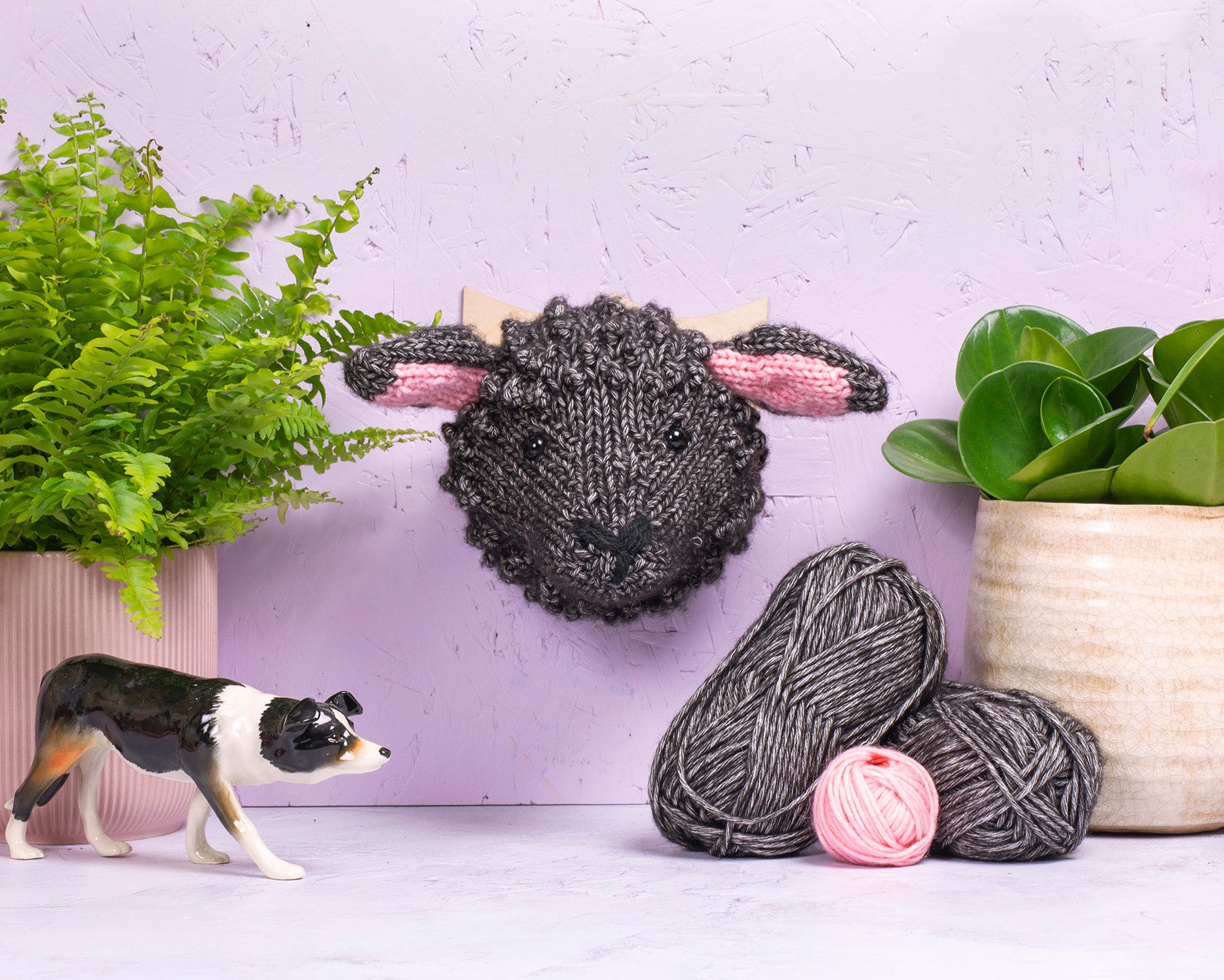 Mini Sheep Head Knitting Kit