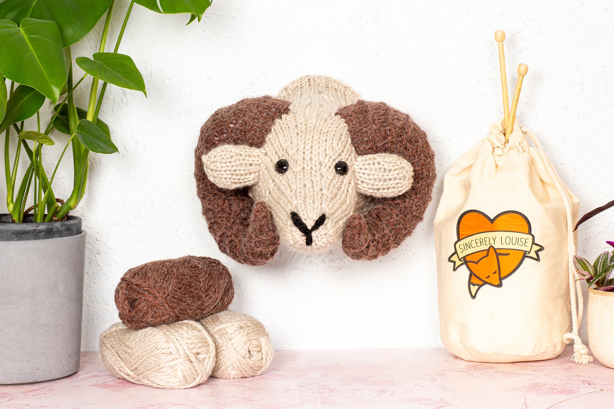 Giant Ram Head Knitting Kit