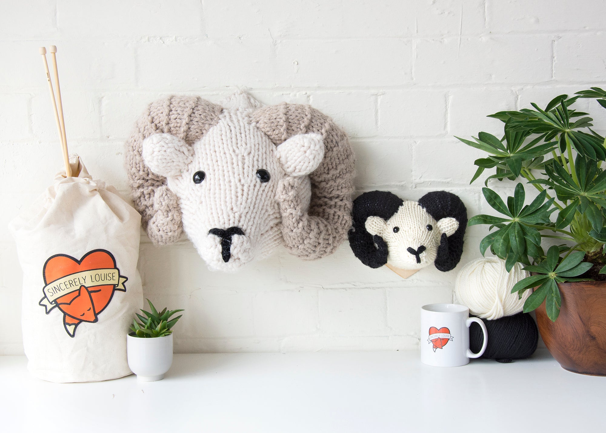 Giant Ram Head Knitting Kit