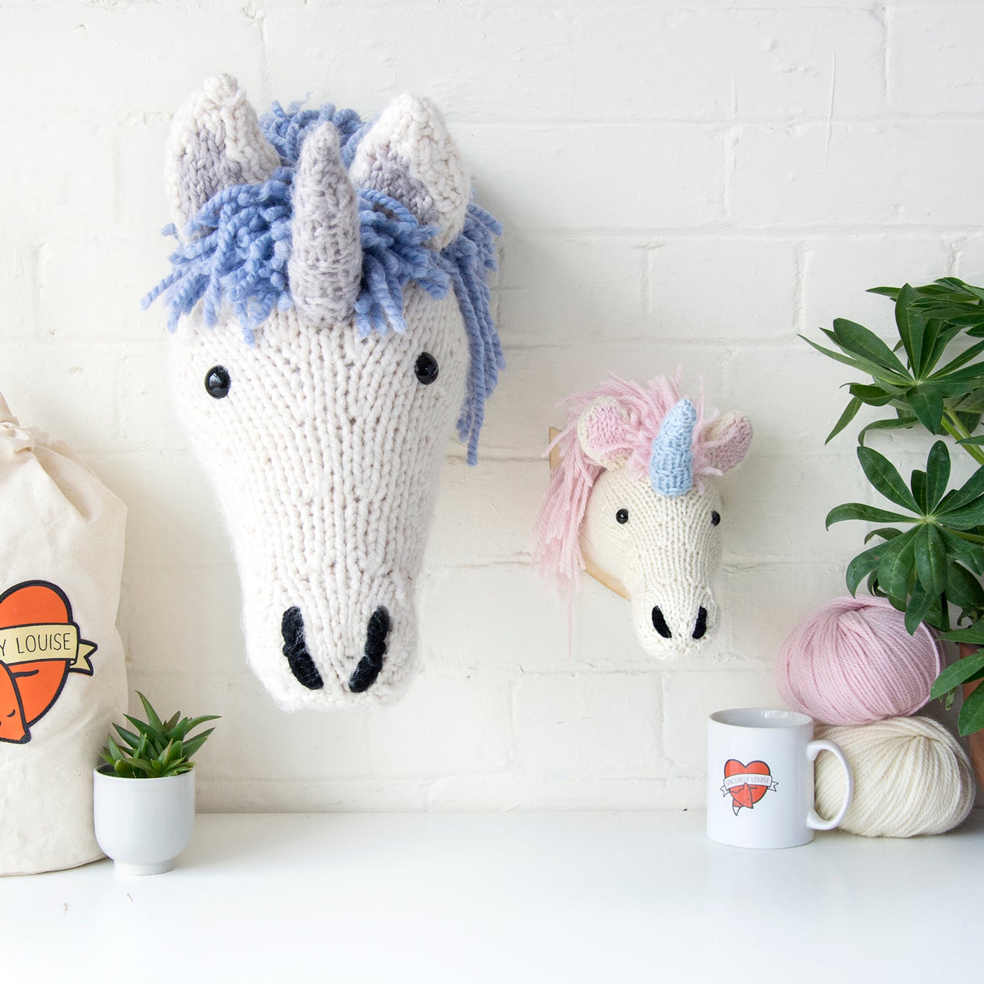 Giant Unicorn Head Knitting Kit (4508614033540)