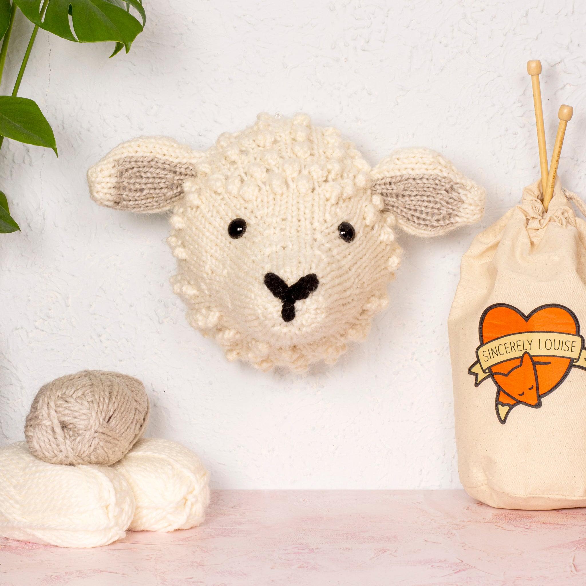 Giant Sheep Head Knitting Kit