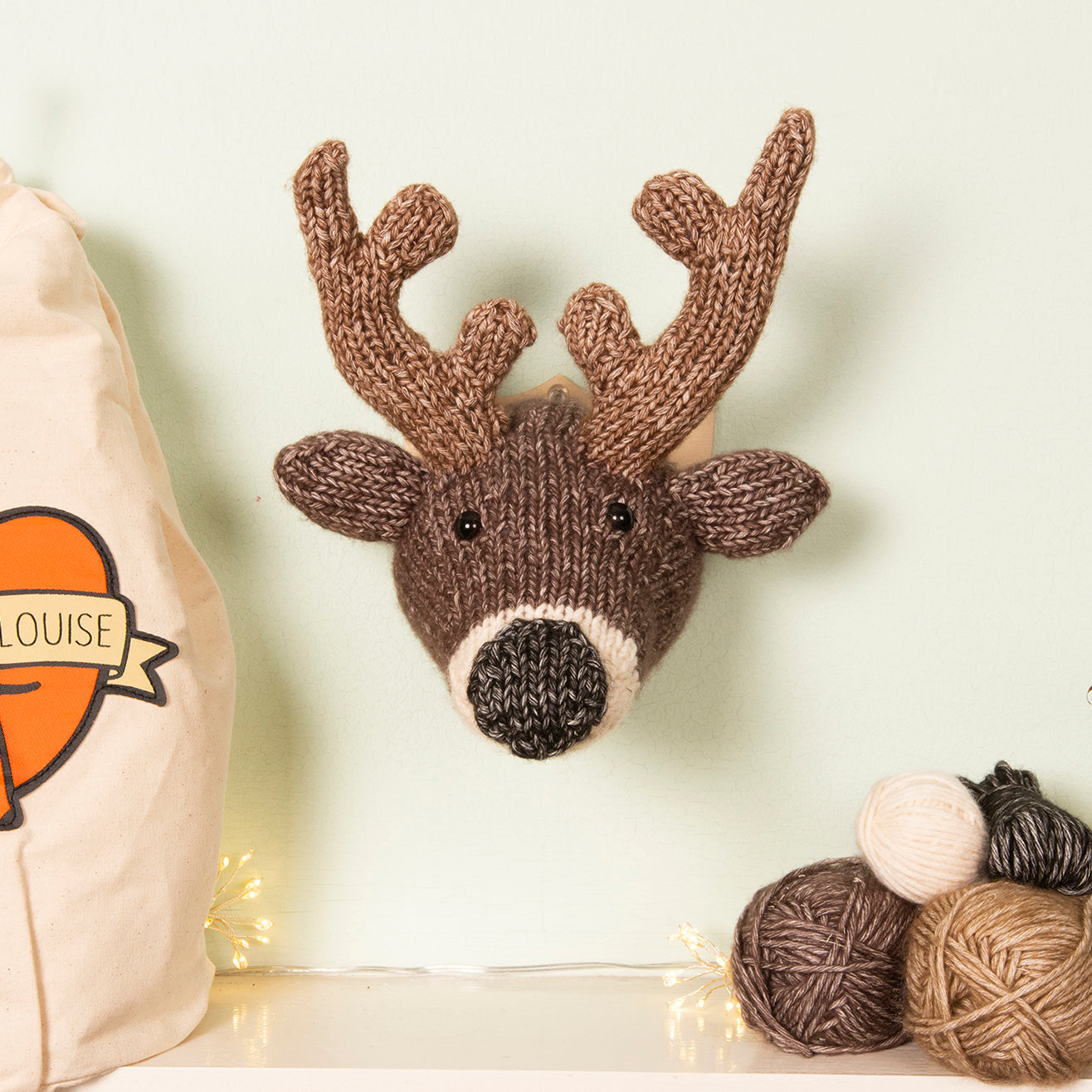 Mini Deer Head Knitting Kit (5889303380125)