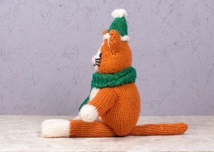 Cat in a Wooly Hat and Scarf - Knitting Kit