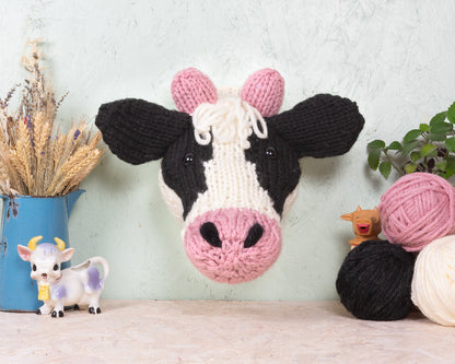 Giant Dairy Cow Head Knitting Kit