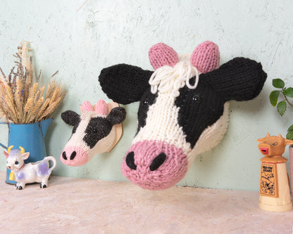 Mini Dairy Cow Head Knitting Kit