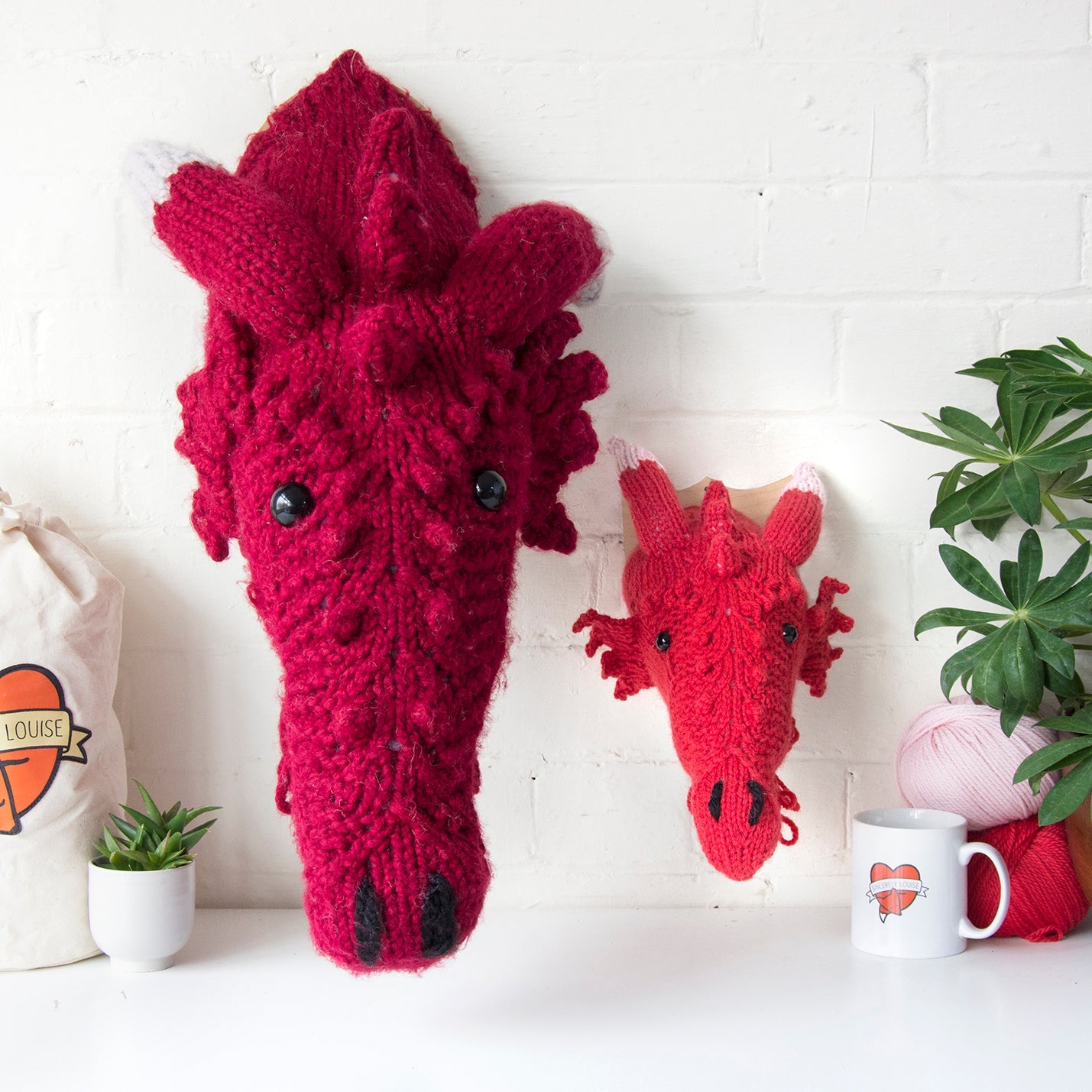 Mini Dragon Head Knitting Kit (4578839363716)