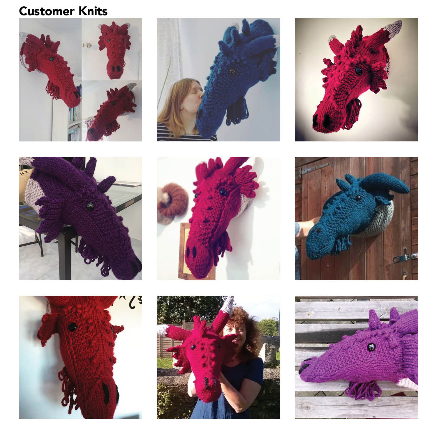 Giant Dragon Head Knitting Kit (4594304155780)