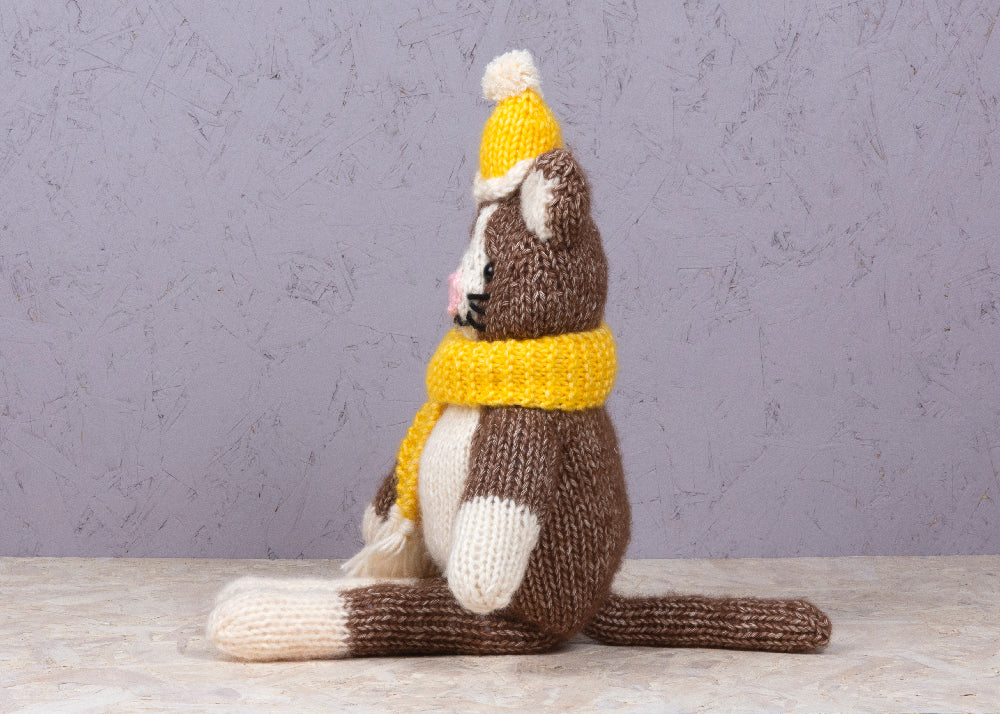 andwang/Fluffy cat knit hat/ニット帽 韓国 AWESOME NEEDS】HANDICRAFT KNIT CAT HAT (AWESOME NEEDS/ニット