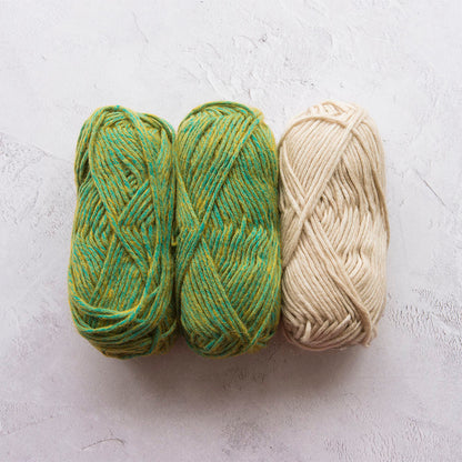 Mini Triceratops Head Knitting Kit - Green