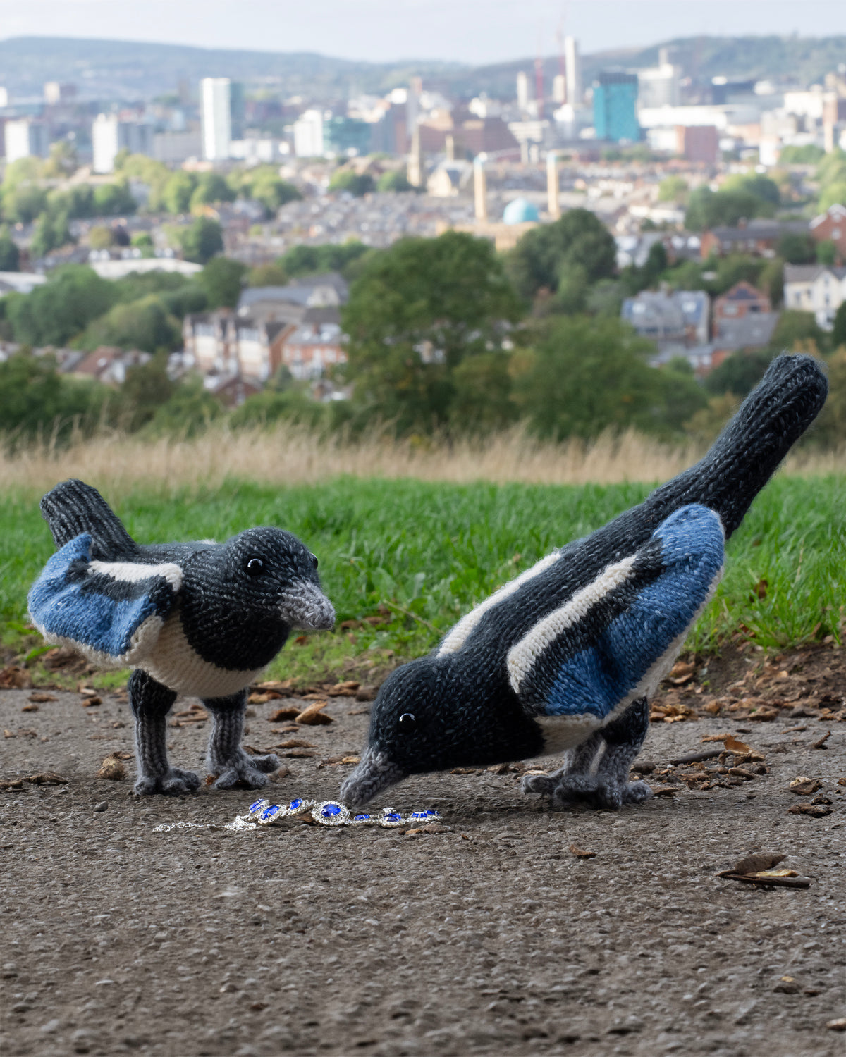 Pair of Magpies Knitting Kit - SHIPPING TIME 3-5 DAYS