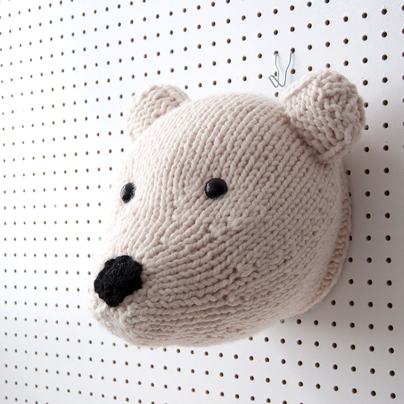 Giant Polar Bear Head Knitting Kit (4627488833668)