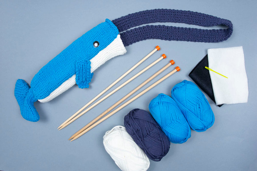 Project 4 Whale Bottle Carrier Kit - First Time Knits (5388937199773)