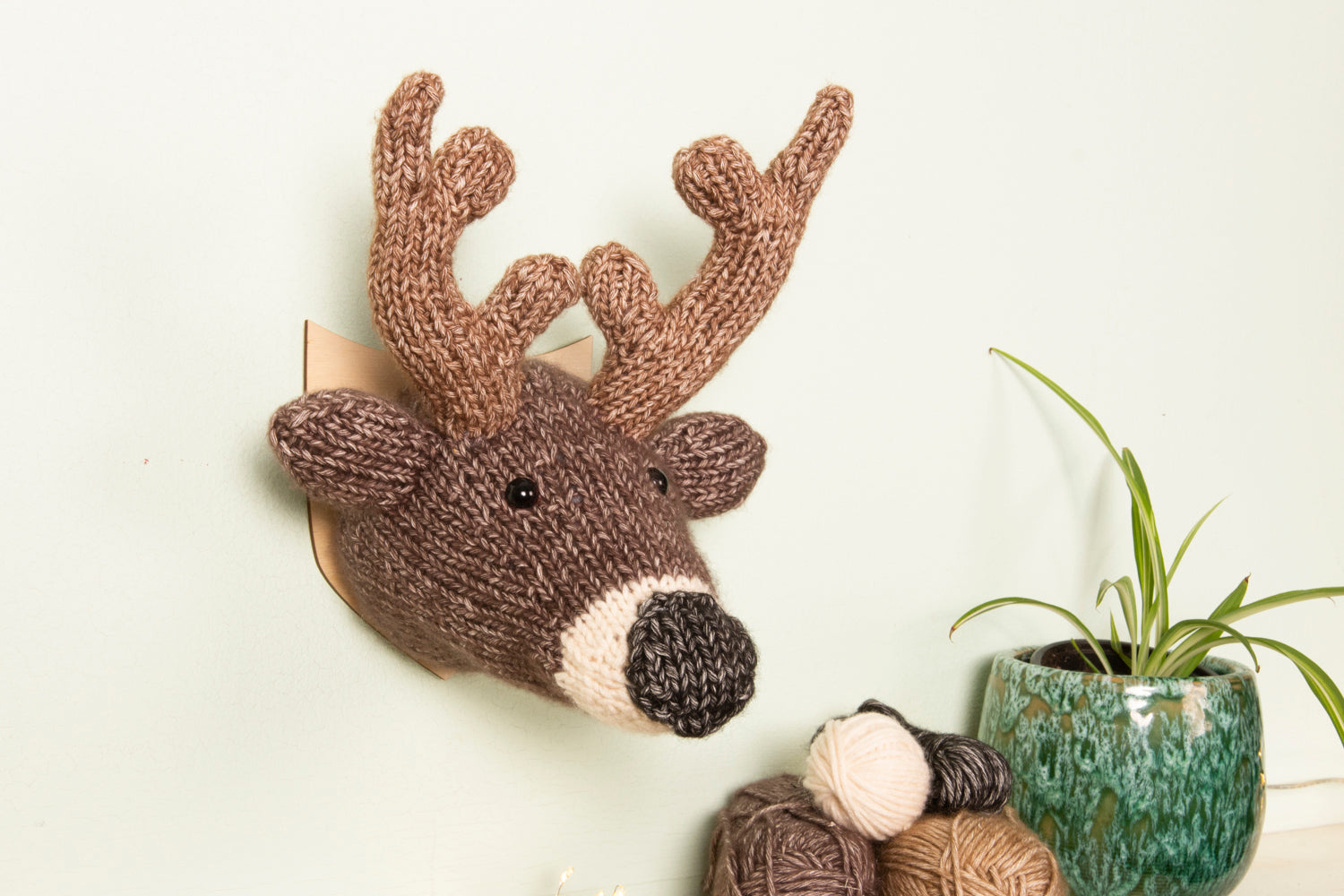 Mini Deer Head Knitting Kit (5889303380125)