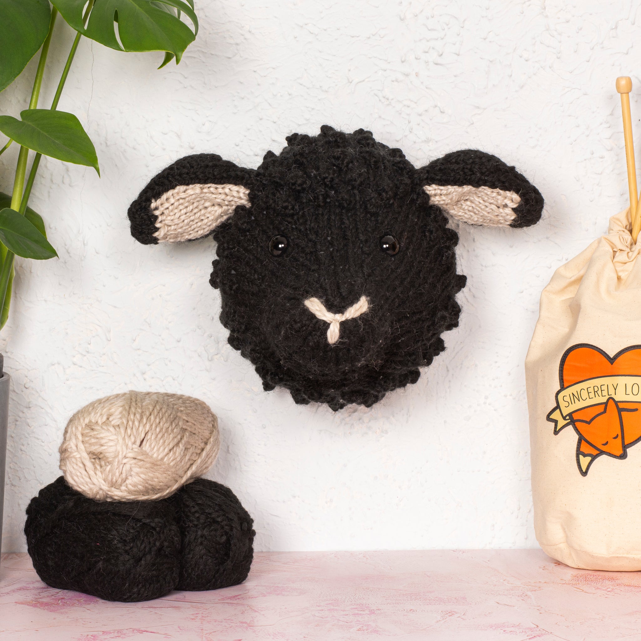 Giant Sheep Head Knitting Kit