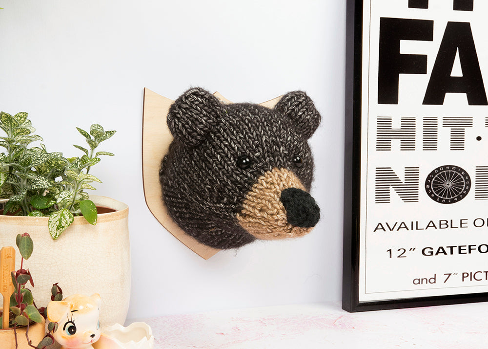 Mini Bear Head Knitting Kit