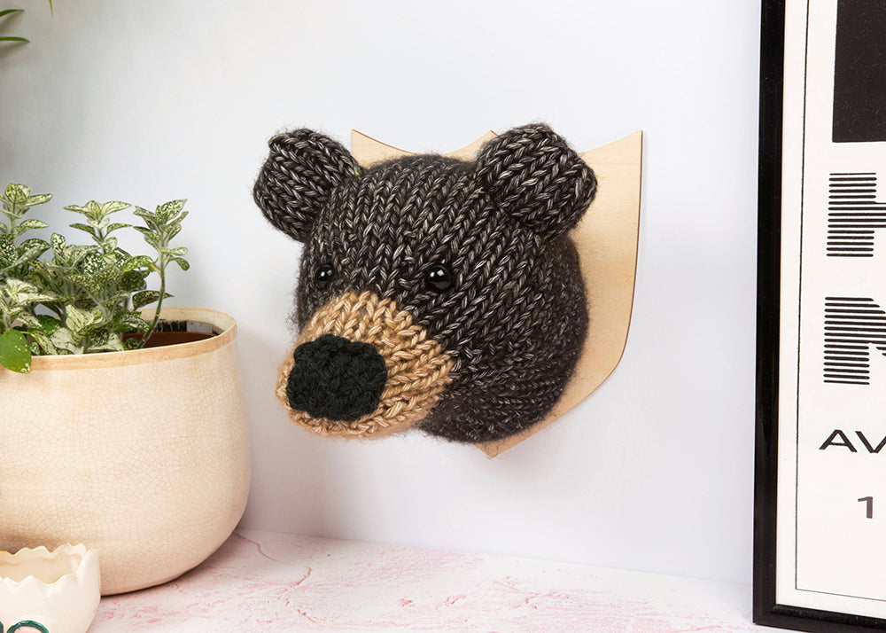 Mini Bear Head Knitting Kit