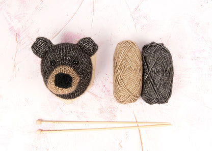 Mini Bear Head Knitting Kit