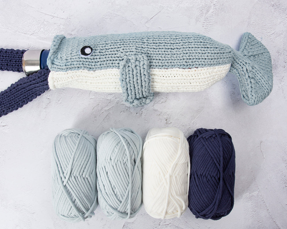 Whale Bottle Carrier Knitting Kit - Project 4 from First Time Knits