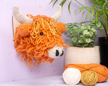 Mini Highland Cow Head Knitting Kit