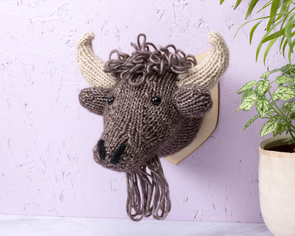 Mini Bison Head Knitting Kit