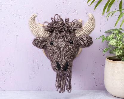 Mini Bison Head Knitting Kit