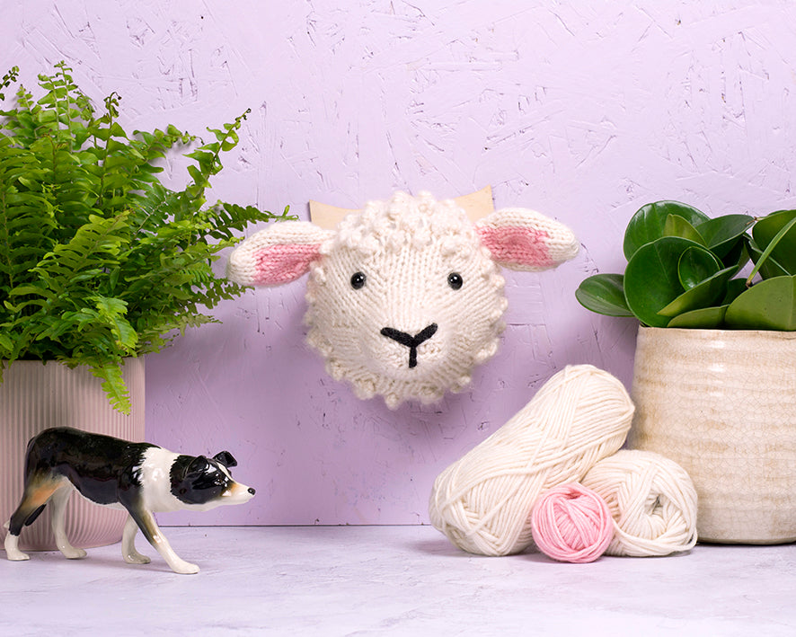 Mini Sheep Head Knitting Kit