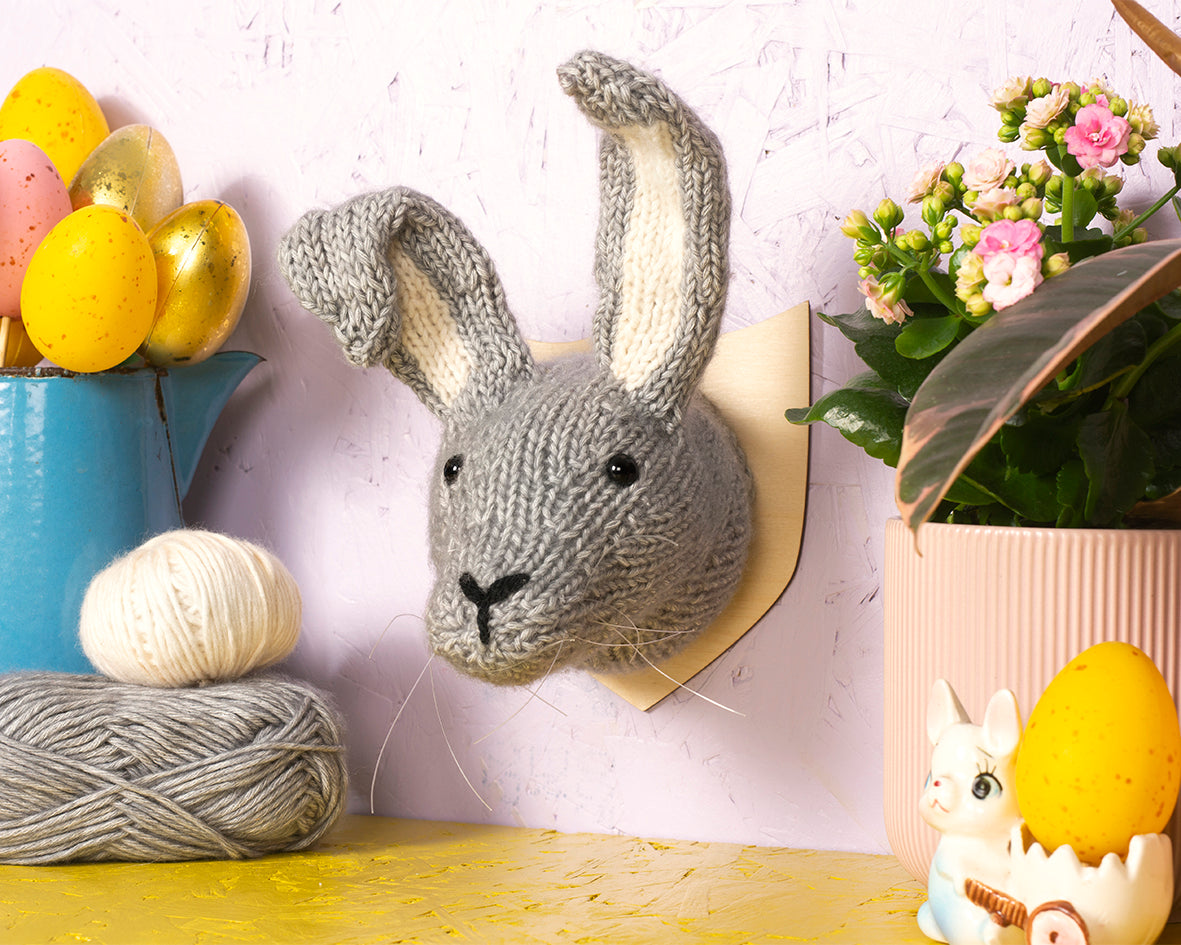 Mini Hare Head Knitting Kit