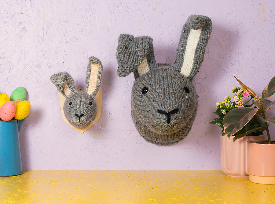 Giant Hare Head Knitting Kit