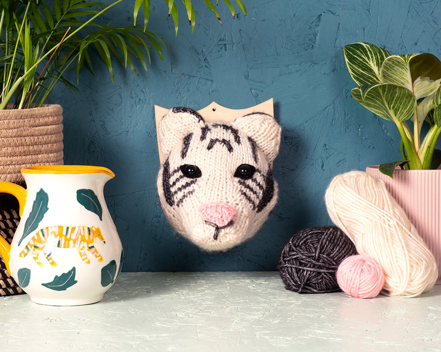 Mini Tiger Head Knitting Kit