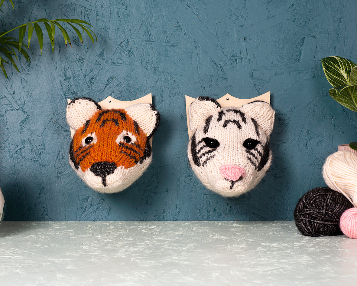 Mini Tiger Head Knitting Kit