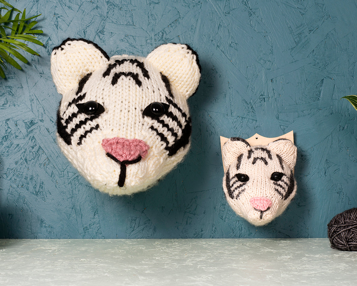 Mini Tiger Head Knitting Kit