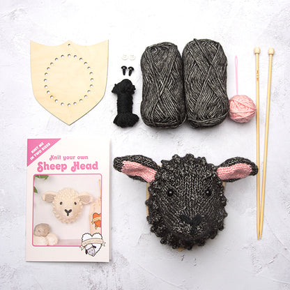 Mini Sheep Head Knitting Kit