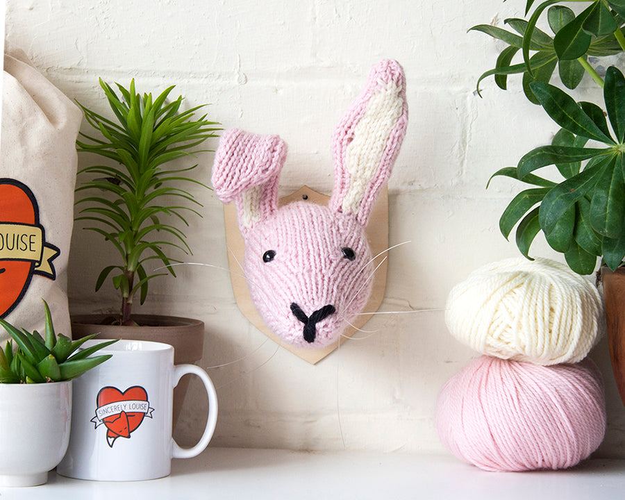Mini Hare Head Knitting Kit