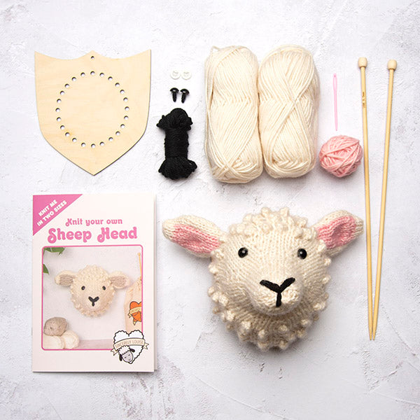 Mini Sheep Head Knitting Kit
