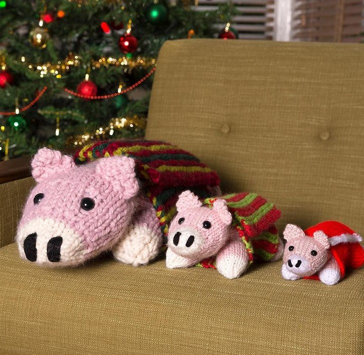 Giant Pig in Blanket Knitting Kit