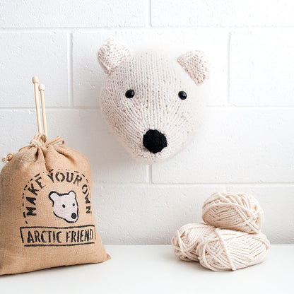 Giant Polar Bear Head Knitting Kit (4627488833668)