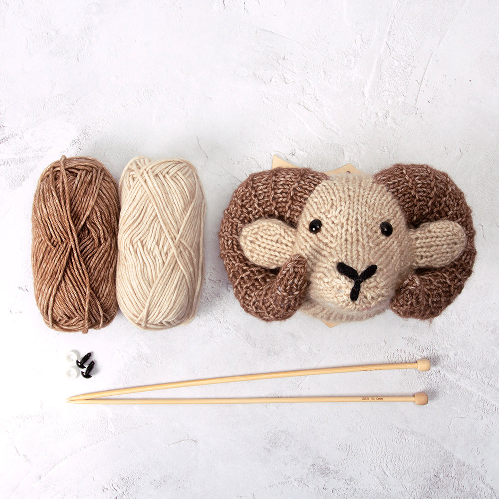 Mini Ram Head Knitting Kit