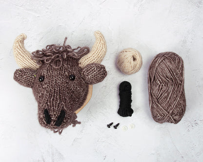 Mini Bison Head Knitting Kit