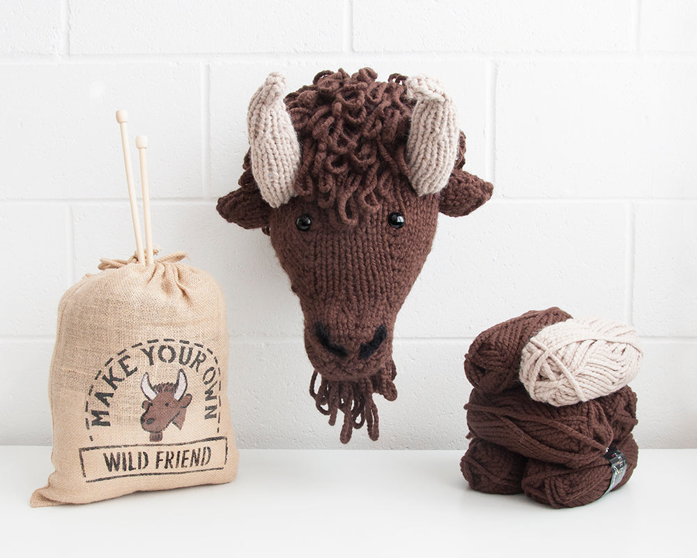 Giant Bison Head Knitting Kit